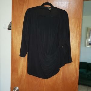 Black plus size blouse